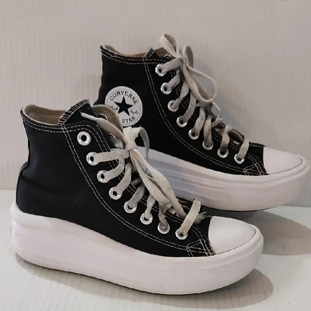 Converse All-Star Platform Women's Black High-Top Sneakers Size 5